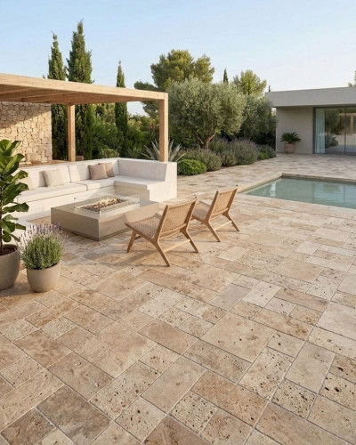 Opus Travertin Rustique Vieilli en 1,2 cm | Inoutlet
